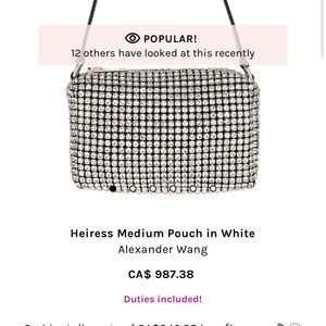 alexander wang back silver rhinestone